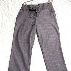 Plaid high waisted pants